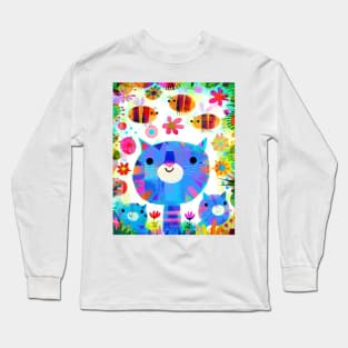 Cat and Bees Long Sleeve T-Shirt